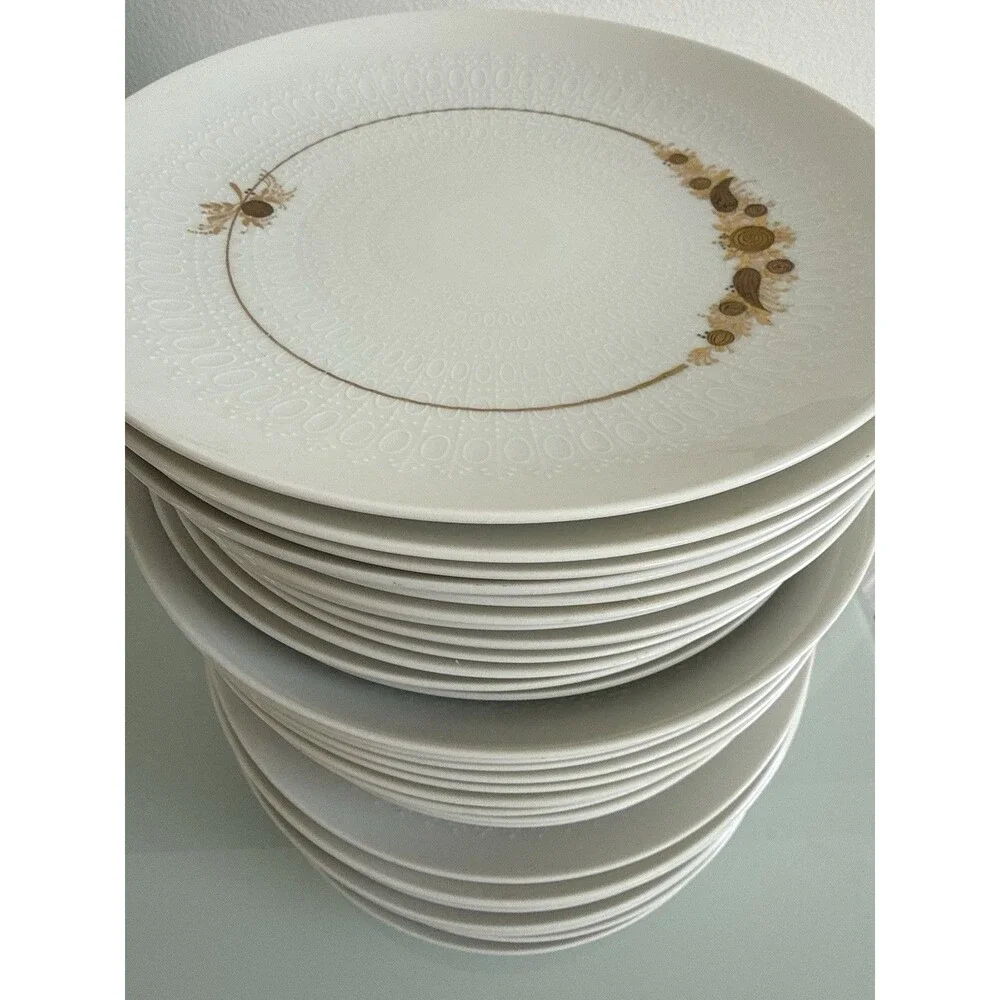 Rosenthal Germany 1940s-1950s Gold Porcelain Dinnerware Set 39Pc